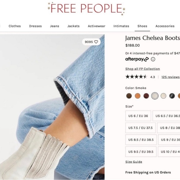 NEW Free People James Chelsea Heeled Boots Size 38 - Picture 12 of 12